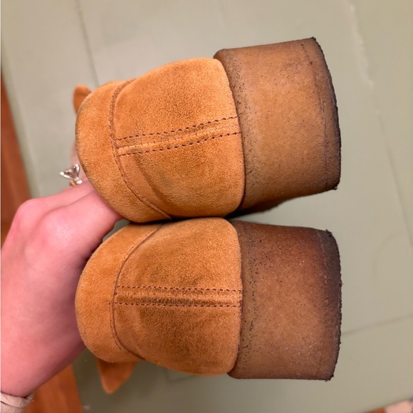 Loeffler Randall Tabitha Tan Suede Knot Chukka Platform Shoes Size 10 - Picture 10 of 10